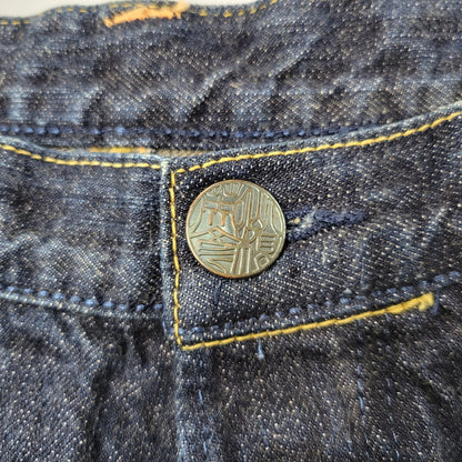 【中古品】【メンズ】 YAMANE ヤマネ PRINT DENIM PANTS G86RR LOT 1926 プリント デニムパンツ Wパンダ ジーンズ 156-260508-as-05-izu サイズ：33×33 カラー：インディゴ 万代Net店