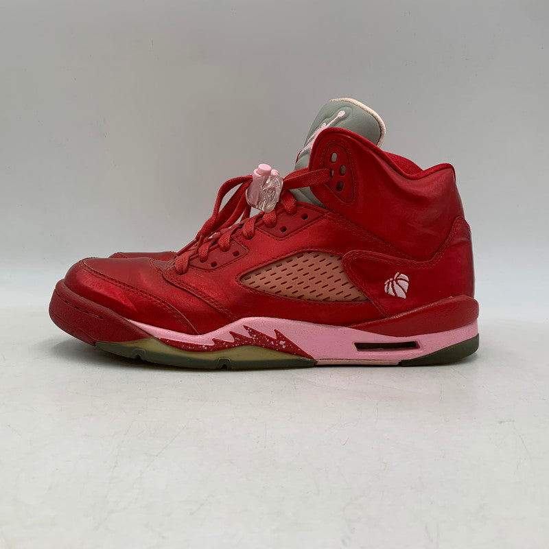 【中古品】【メンズ/レディース】 NIKE ナイキ 440892-605 AIR JORDAN エアジョーダン 5 RETRO レトロ GG VALENTINE'S DAY バレンタインデー スニーカー シューズ 靴　 160-260521-ya-01-izu サイズ：25cm カラー：GYM RED/ION PINK 万代Net店