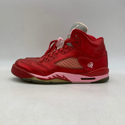 【中古品】【メンズ/レディース】 NIKE ナイキ 440892-605 AIR JORDAN エアジョーダン 5 RETRO レトロ GG VALENTINE'S DAY バレンタインデー スニーカー シューズ 靴　 160-260521-ya-01-izu サイズ：25cm カラー：GYM RED/ION PINK 万代Net店