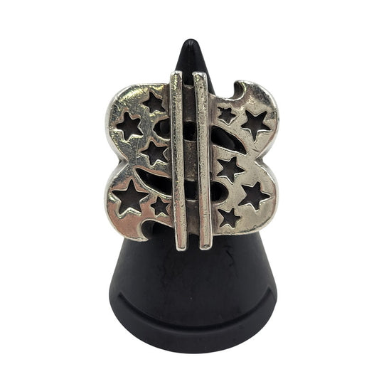 【中古品】【メンズ/レディース】 USED 925 DOLLAR STAR MOTIF RING ドラー スター モチーフ リング 指輪 アクセサリー 192-260509-cs-28-izu カラー：シルバー 万代Net店