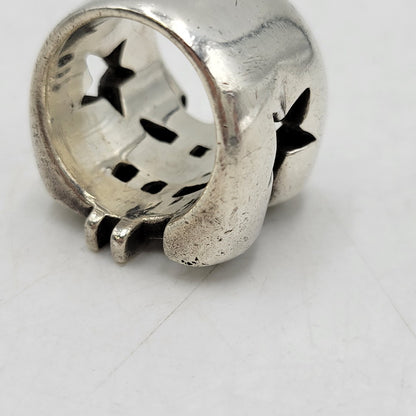 【中古品】【メンズ/レディース】 USED 925 DOLLAR STAR MOTIF RING ドラー スター モチーフ リング 指輪 アクセサリー 192-260509-cs-28-izu カラー：シルバー 万代Net店