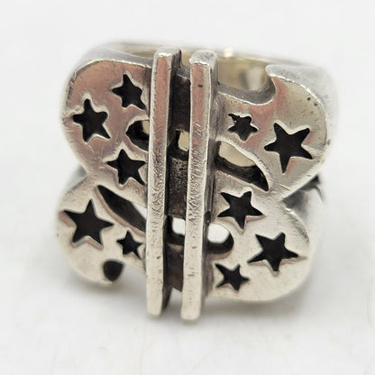 【中古品】【メンズ/レディース】 USED 925 DOLLAR STAR MOTIF RING ドラー スター モチーフ リング 指輪 アクセサリー 192-260509-cs-28-izu カラー：シルバー 万代Net店