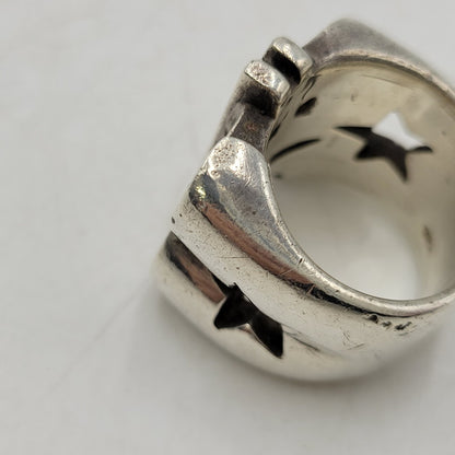 【中古品】【メンズ/レディース】 USED 925 DOLLAR STAR MOTIF RING ドラー スター モチーフ リング 指輪 アクセサリー 192-260509-cs-28-izu カラー：シルバー 万代Net店