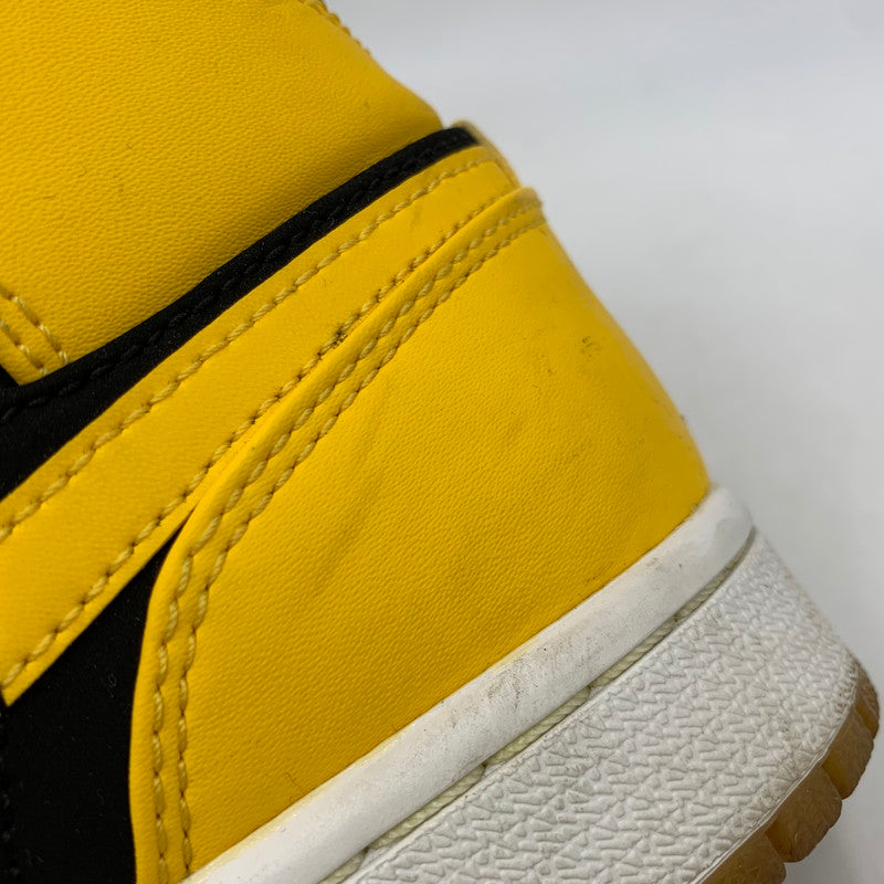 【中古品】【メンズ/レディース】 NIKE ナイキ 554724-035 AIR JORDAN エアジョーダン 1 RETRO MID レトロ ミッド NEW LOVE ニューラブ (2017) スニーカー シューズ 靴 160-260521-ya-03-izu サイズ：26cm カラー：Black / Varsity Maize / White 万代Net店
