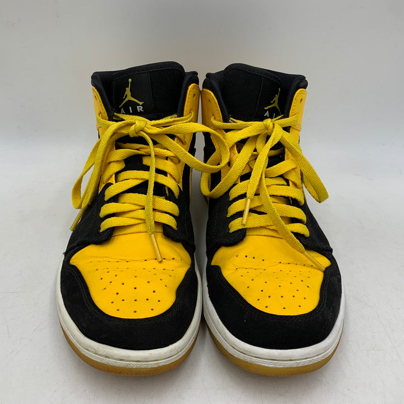 【中古品】【メンズ/レディース】 NIKE ナイキ 554724-035 AIR JORDAN エアジョーダン 1 RETRO MID レトロ ミッド NEW LOVE ニューラブ (2017) スニーカー シューズ 靴 160-260521-ya-03-izu サイズ：26cm カラー：Black / Varsity Maize / White 万代Net店
