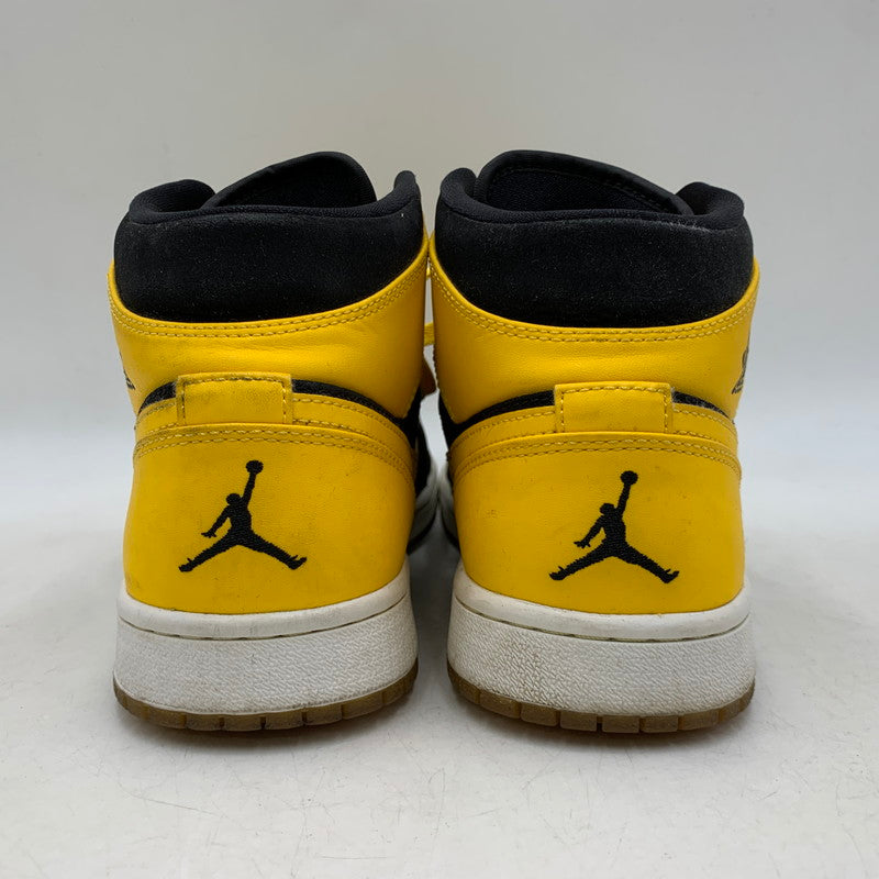 【中古品】【メンズ/レディース】 NIKE ナイキ 554724-035 AIR JORDAN エアジョーダン 1 RETRO MID レトロ ミッド NEW LOVE ニューラブ (2017) スニーカー シューズ 靴 160-260521-ya-03-izu サイズ：26cm カラー：Black / Varsity Maize / White 万代Net店