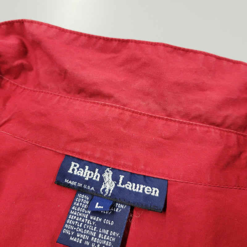 【中古品】【メンズ】 RALPH LAUREN ラルフローレン USA製 NAVY PONY SWING TOP ネイビー ポニー スウィングトップ アウター 146-260509-cs-16-izu サイズ：L カラー：レッド 万代Net店