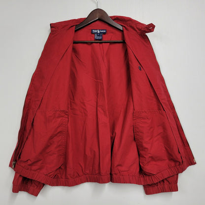 【中古品】【メンズ】 RALPH LAUREN ラルフローレン USA製 NAVY PONY SWING TOP ネイビー ポニー スウィングトップ アウター 146-260509-cs-16-izu サイズ：L カラー：レッド 万代Net店