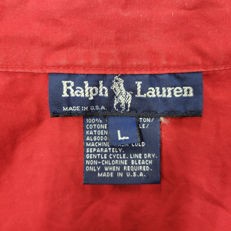 【中古品】【メンズ】 RALPH LAUREN ラルフローレン USA製 NAVY PONY SWING TOP ネイビー ポニー スウィングトップ アウター 146-260509-cs-16-izu サイズ：L カラー：レッド 万代Net店