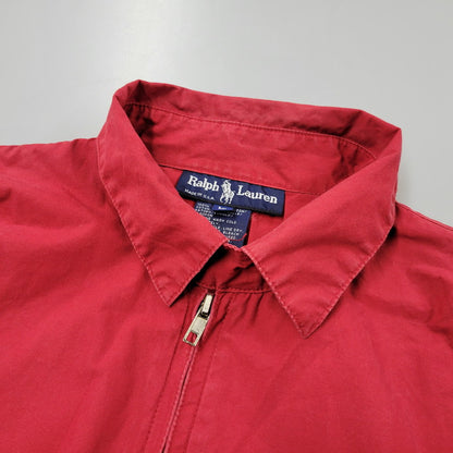【中古品】【メンズ】 RALPH LAUREN ラルフローレン USA製 NAVY PONY SWING TOP ネイビー ポニー スウィングトップ アウター 146-260509-cs-16-izu サイズ：L カラー：レッド 万代Net店