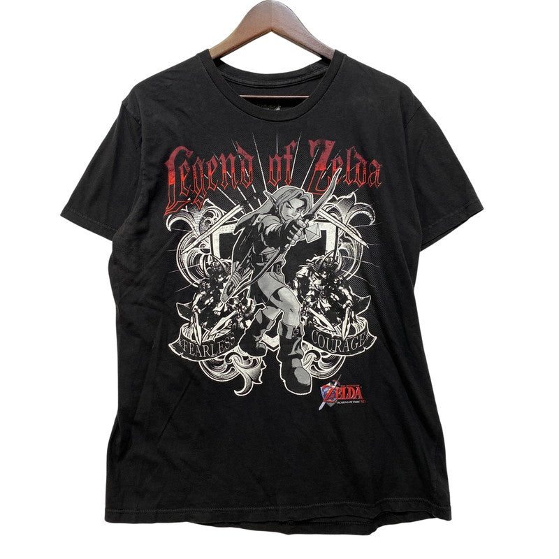 【中古品】【メンズ】 ZELDA ゼルダ c2012 OCARINA OF TIME オカリナ オブ タイム 3D S S TEE ショートスリーブ Ｔシャツ トップス 半袖 146-260802-ya-09-izu サイズ：L カラー：ブラック 万代Net店