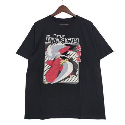 【中古品】【メンズ】 USED INUYASHA 犬夜叉 2009 00S PRINT S/S TEE プリント ショートスリーブ Tシャツ 半袖 146-260522-as-28-izu サイズ：L カラー：ブラック 万代Net店