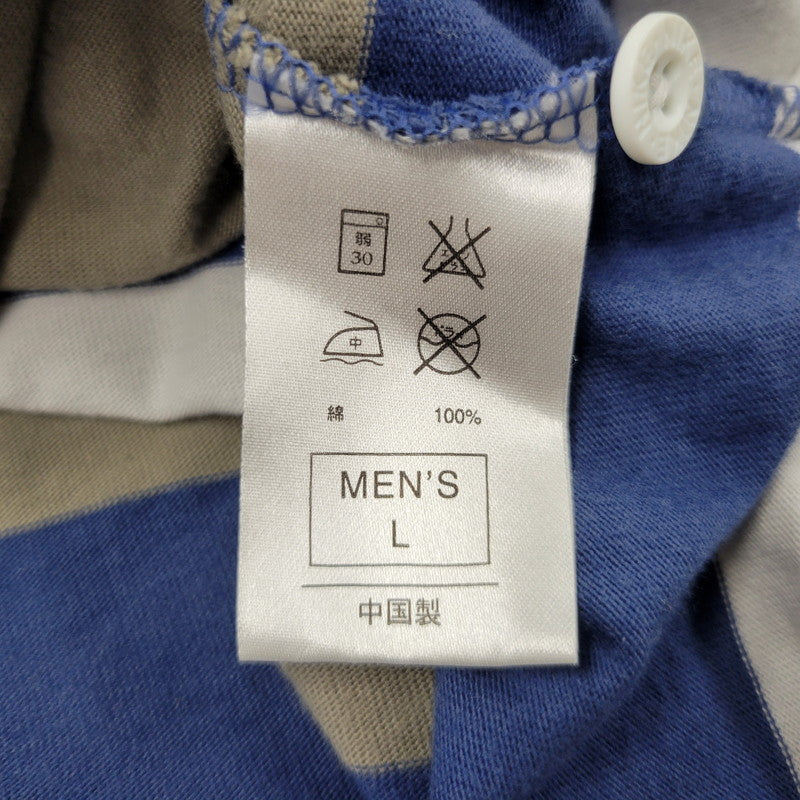 【中古品】【メンズ】 NIKE ナイキ BORDER S/S POLO SHIRT ボーダー 半袖 ポロシャツ 146-260801-as-23-izu サイズ：L カラー：マルチカラー 万代Net店