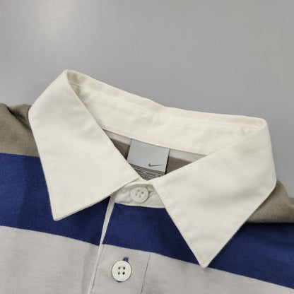 【中古品】【メンズ】 NIKE ナイキ BORDER S/S POLO SHIRT ボーダー 半袖 ポロシャツ 146-260801-as-23-izu サイズ：L カラー：マルチカラー 万代Net店