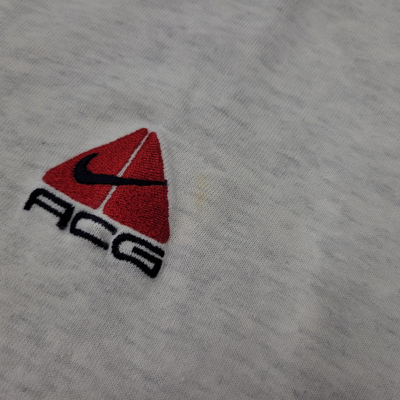 【中古品】【メンズ】 OLD NIKE オールドナイキ ACG LOGO S/S TEE ロゴ 刺繍 ショートスリーブ Tシャツ 白タグ USA製 半袖 146-260522-as-29-izu サイズ：L カラー：ホワイト系 万代Net店