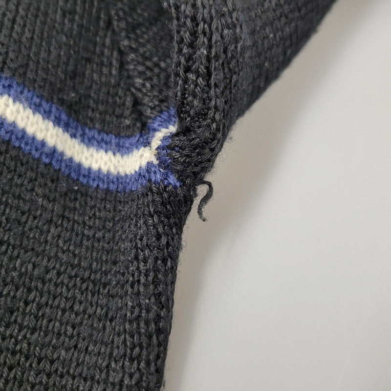 【中古品】【メンズ】 OLD STUSSY オールドステューシー S80 紺タグ 90-00S FRONT LINE KNIT フロント ライン ニット トップス 長袖 142-260511-cs-11-izu サイズ：L カラー：ブラック 万代Net店