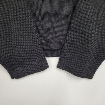 【中古品】【メンズ】 OLD STUSSY オールドステューシー S80 紺タグ 90-00S FRONT LINE KNIT フロント ライン ニット トップス 長袖 142-260511-cs-11-izu サイズ：L カラー：ブラック 万代Net店