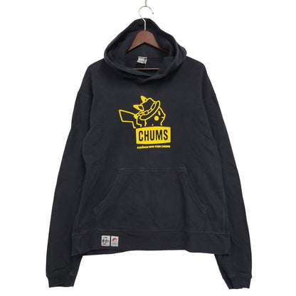 【中古品】【メンズ】 CHUMS×POKEMON チャムス×ポケモン ピカチュウ スウェット パーカー トップス 長袖 144-260509-cs-32-izu サイズ：Ｌ カラー：ブラック 万代Net店