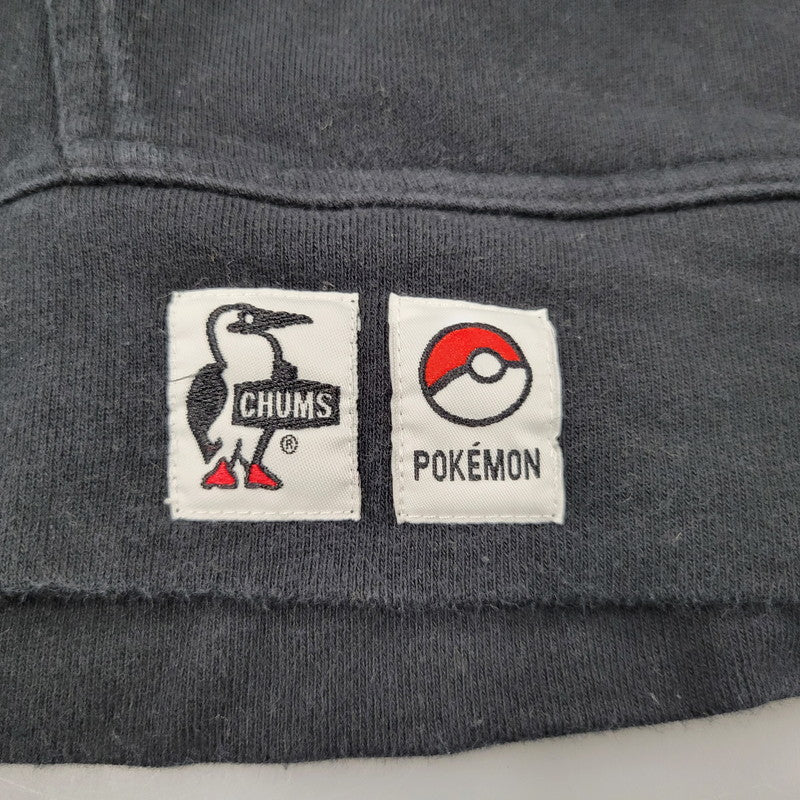 【中古品】【メンズ】 CHUMS×POKEMON チャムス×ポケモン ピカチュウ スウェット パーカー トップス 長袖 144-260509-cs-32-izu サイズ：Ｌ カラー：ブラック 万代Net店