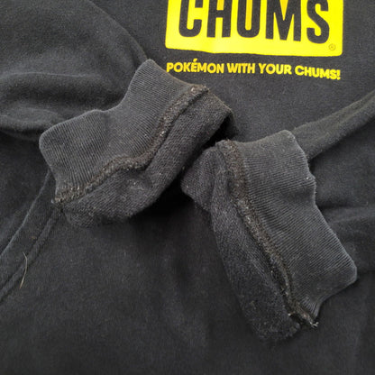 【中古品】【メンズ】 CHUMS×POKEMON チャムス×ポケモン ピカチュウ スウェット パーカー トップス 長袖 144-260509-cs-32-izu サイズ：Ｌ カラー：ブラック 万代Net店