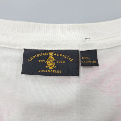 【中古品】【レディース】 CHRISTIAN AUDIGIER クリスチャンオードジェー VNECK LINESTONE SCULL TEE Vネック 半袖 Tシャツ 141-260522-ka-03-izu サイズ：L カラー：マルチ 万代Net店