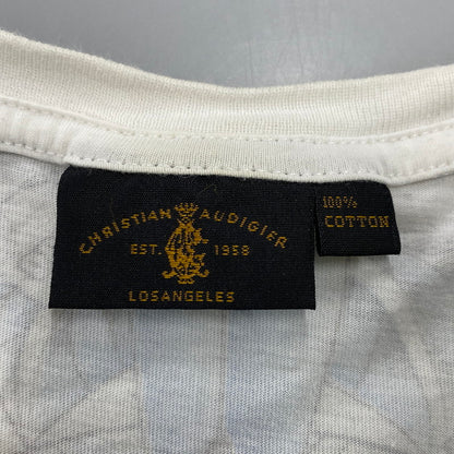 【中古品】【メンズ】 CHRISTIAN AUDIGIER クリスチャンオードジェー LINESTONE LA TEE ラインストーン エルエー ティー トップス 半袖 141-260522-cs-01-izu サイズ：S カラー：ホワイト 万代Net店