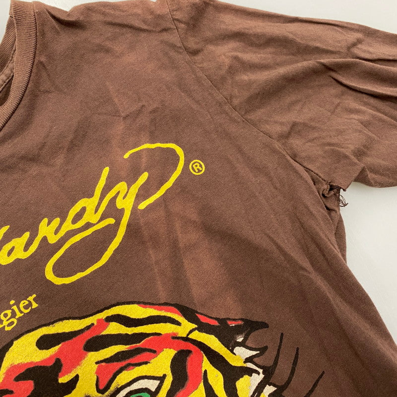 【現状渡し品】【レディース】 ED HARDY エドハーディ TIGERHEAD LS ONE-PIECE タイガーヘッド ロングスリーブ ワンピース 170-260522-cs-02-izu サイズ：L カラー：ブラウン 万代Net店