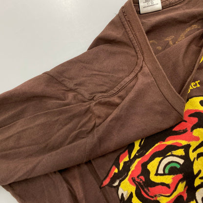 【現状渡し品】【レディース】 ED HARDY エドハーディ TIGERHEAD LS ONE-PIECE タイガーヘッド ロングスリーブ ワンピース 170-260522-cs-02-izu サイズ：L カラー：ブラウン 万代Net店