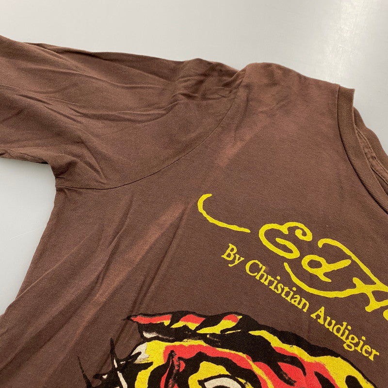 【現状渡し品】【レディース】 ED HARDY エドハーディ TIGERHEAD LS ONE-PIECE タイガーヘッド ロングスリーブ ワンピース 170-260522-cs-02-izu サイズ：L カラー：ブラウン 万代Net店