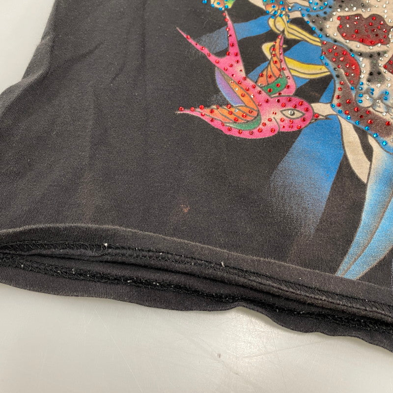 【中古品】【レディース】 DON ED HARDY ドン エドハーディ LINESTONE SCULL LS TEE ラインストーン スカル ロングスリーブ ティー トップス 長袖 168-260522-cs-04-izu サイズ：不明 カラー：ブラック 万代Net店
