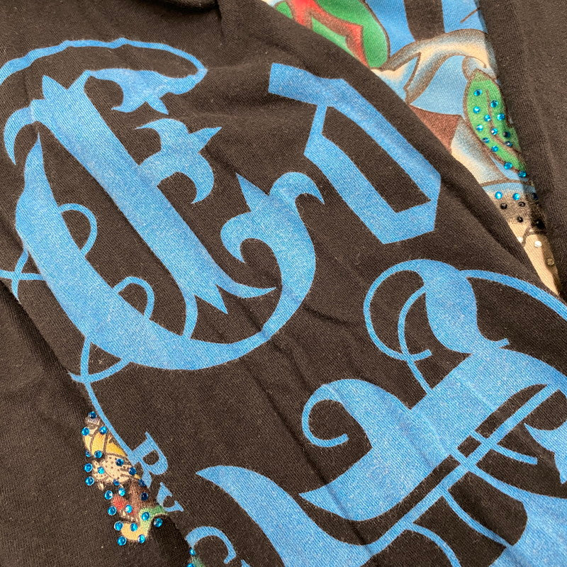 【中古品】【レディース】 DON ED HARDY ドン エドハーディ LINESTONE SCULL LS TEE ラインストーン スカル ロングスリーブ ティー トップス 長袖 168-260522-cs-04-izu サイズ：不明 カラー：ブラック 万代Net店