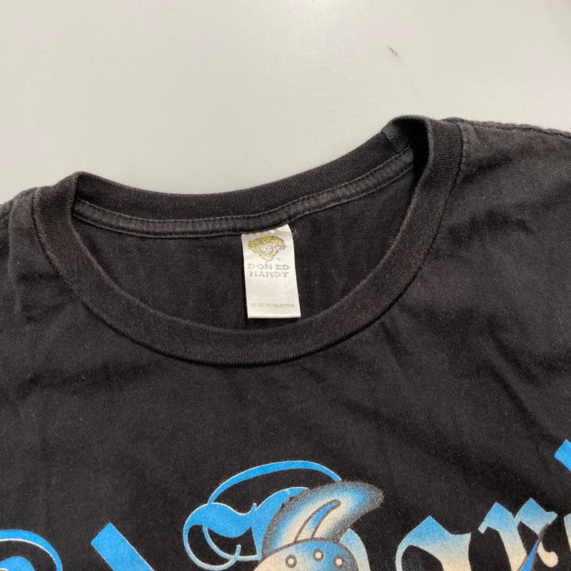 【中古品】【レディース】 DON ED HARDY ドン エドハーディ LINESTONE SCULL LS TEE ラインストーン スカル ロングスリーブ ティー トップス 長袖 168-260522-cs-04-izu サイズ：不明 カラー：ブラック 万代Net店
