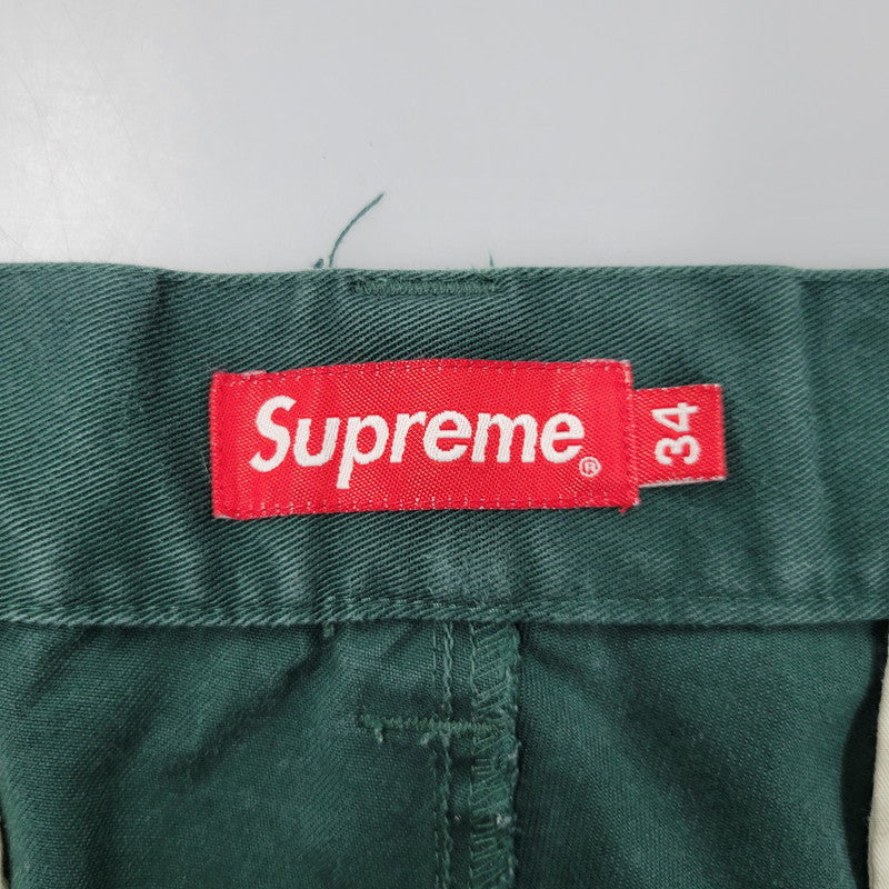 【中古品】【メンズ】 SUPREME シュプリーム WORK PANTS ワーク パンツ ボトムス ズボン 149-260509-cs-24-izu サイズ：34 カラー：グリーン 万代Net店