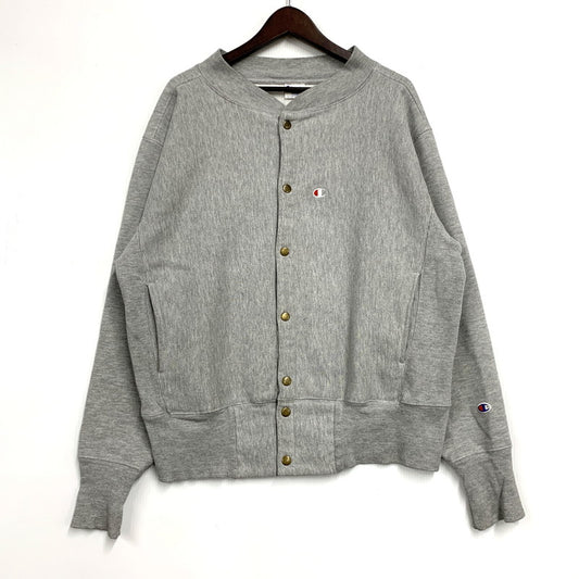 【中古品】【メンズ】 CHAMPION チャンピオン C3-J060R REVERSE WEAVE CARDIGAN リバースウィーブ カーディガン トップス 長袖 148-260521-ya-10-izu サイズ：L カラー：グレー 万代Net店