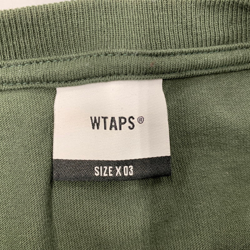 【中古品】【メンズ】 WTAPS ダブルタップス 25SS DOT SIGHT ドットサイト SS ショートスリーブ コットン トップス 半袖 142-260521-ya-11-izu サイズ：03 カラー：グリーン 万代Net店