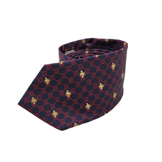 【中古品】【メンズ】 GUCCI グッチ GG＆BEE SILK NECKTIE ジージー アンド ビー シルク ネクタイ 小物 183-260509-cs-25-izu カラー：マルチ 万代Net店