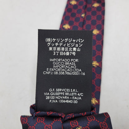 【中古品】【メンズ】 GUCCI グッチ GG＆BEE SILK NECKTIE ジージー アンド ビー シルク ネクタイ 小物 183-260509-cs-25-izu カラー：マルチ 万代Net店