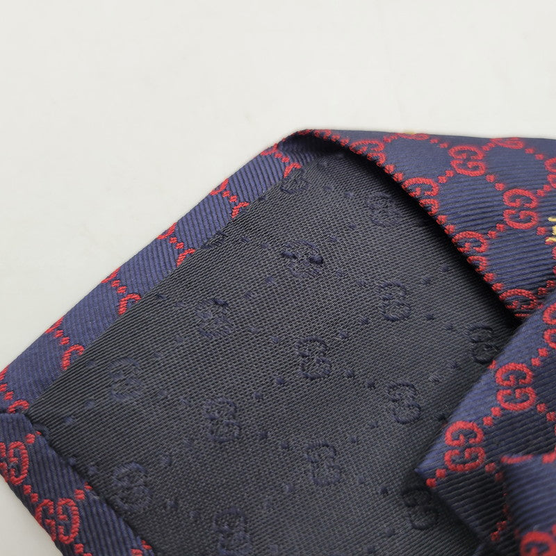 【中古品】【メンズ】 GUCCI グッチ GG＆BEE SILK NECKTIE ジージー アンド ビー シルク ネクタイ 小物 183-260509-cs-25-izu カラー：マルチ 万代Net店