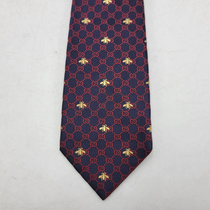 【中古品】【メンズ】 GUCCI グッチ GG＆BEE SILK NECKTIE ジージー アンド ビー シルク ネクタイ 小物 183-260509-cs-25-izu カラー：マルチ 万代Net店