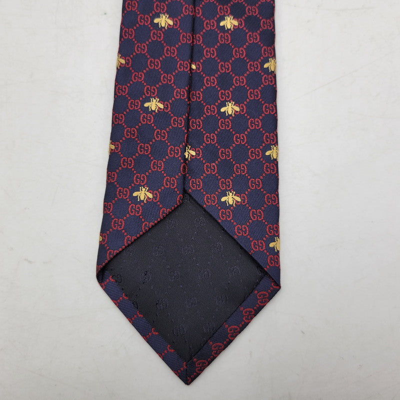 【中古品】【メンズ】 GUCCI グッチ GG＆BEE SILK NECKTIE ジージー アンド ビー シルク ネクタイ 小物 183-260509-cs-25-izu カラー：マルチ 万代Net店