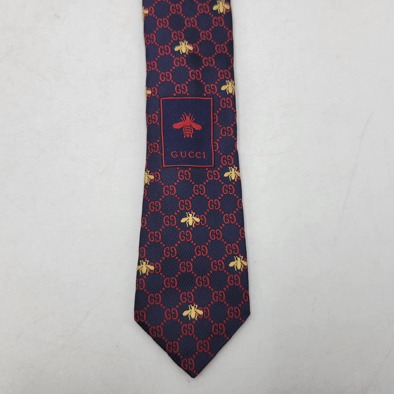 【中古品】【メンズ】 GUCCI グッチ GG＆BEE SILK NECKTIE ジージー アンド ビー シルク ネクタイ 小物 183-260509-cs-25-izu カラー：マルチ 万代Net店