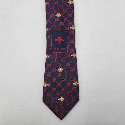 【中古品】【メンズ】 GUCCI グッチ GG＆BEE SILK NECKTIE ジージー アンド ビー シルク ネクタイ 小物 183-260509-cs-25-izu カラー：マルチ 万代Net店