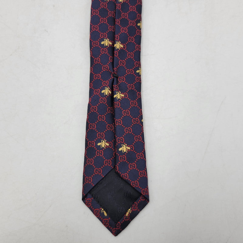 【中古品】【メンズ】 GUCCI グッチ GG＆BEE SILK NECKTIE ジージー アンド ビー シルク ネクタイ 小物 183-260509-cs-25-izu カラー：マルチ 万代Net店