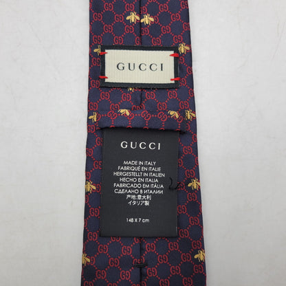 【中古品】【メンズ】 GUCCI グッチ GG＆BEE SILK NECKTIE ジージー アンド ビー シルク ネクタイ 小物 183-260509-cs-25-izu カラー：マルチ 万代Net店
