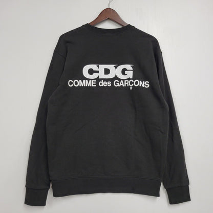 【中古品】【メンズ】 COMME des GARCONS コムデギャルソン CDG CREW NECK SWEATSHIRTS SZ-T002 AD2023 クルーネック スウェットシャツ トレーナー 長袖 トップス 140-260509-as-18-izu サイズ：L カラー：ブラック 万代Net店