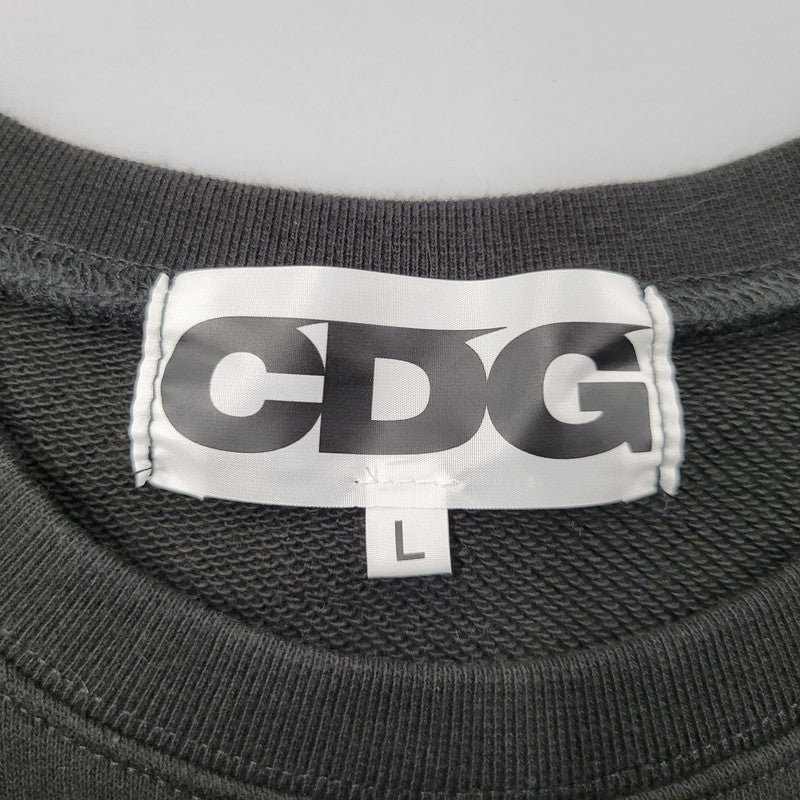 【中古品】【メンズ】 COMME des GARCONS コムデギャルソン CDG CREW NECK SWEATSHIRTS SZ-T002 AD2023 クルーネック スウェットシャツ トレーナー 長袖 トップス 140-260509-as-18-izu サイズ：L カラー：ブラック 万代Net店