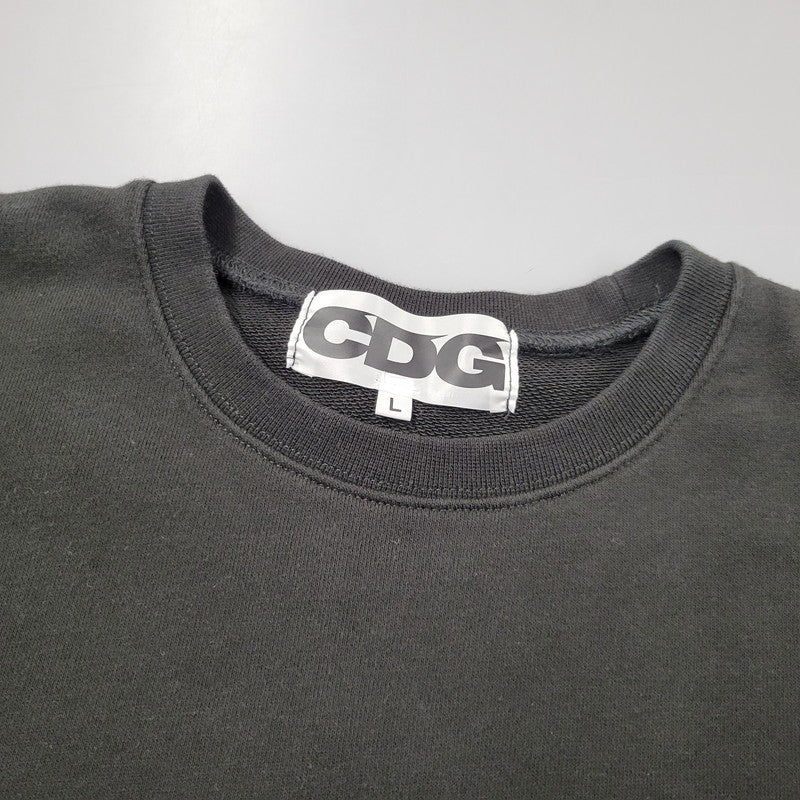 【中古品】【メンズ】 COMME des GARCONS コムデギャルソン CDG CREW NECK SWEATSHIRTS SZ-T002 AD2023 クルーネック スウェットシャツ トレーナー 長袖 トップス 140-260509-as-18-izu サイズ：L カラー：ブラック 万代Net店