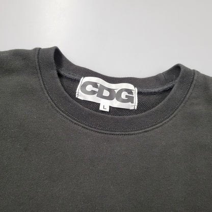 【中古品】【メンズ】 COMME des GARCONS コムデギャルソン CDG CREW NECK SWEATSHIRTS SZ-T002 AD2023 クルーネック スウェットシャツ トレーナー 長袖 トップス 140-260509-as-18-izu サイズ：L カラー：ブラック 万代Net店