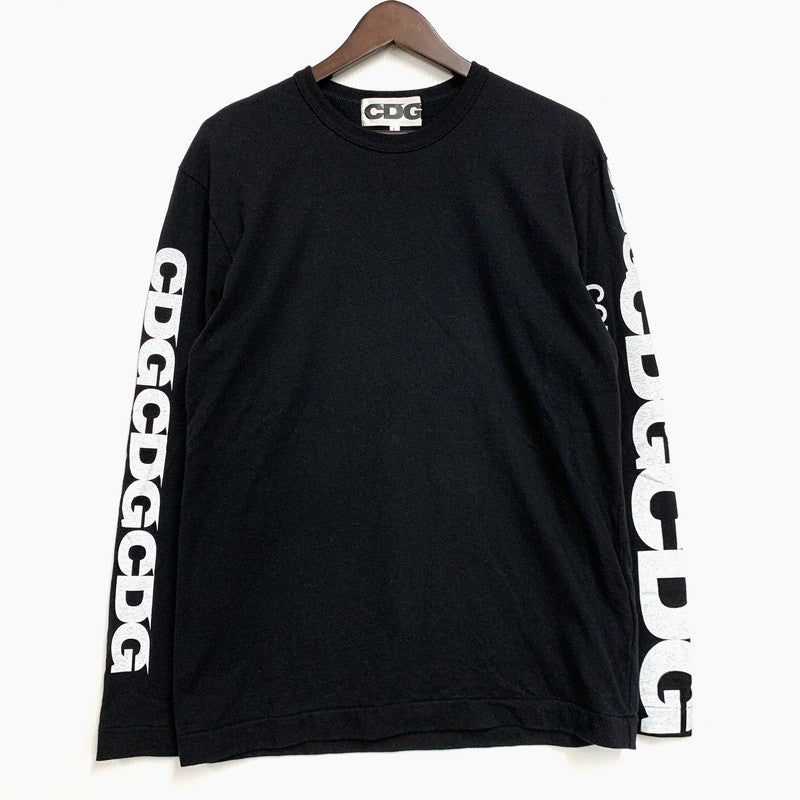 【中古品】【メンズ】 COMME DES GARCONS コムデギャルソン CDG SZ-T007 AD2023 ARM LOGO PRINT アーム ロゴ プリント L S TEE ロングスリーブ Tシャツ トップス 長袖 140-260521-ya-15-izu サイズ：L カラー：ブラック 万代Net店