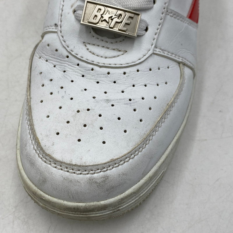【中古品】【メンズ/レディース】 A BATHING APE アベイシングエイプ × COCA-COLA コカ・コーラ BAPE STA LOW ベイプスタ ロー スニーカー シューズ 靴 162-260511-as-11-izu サイズ：25.5cm カラー：ホワイト 万代Net店